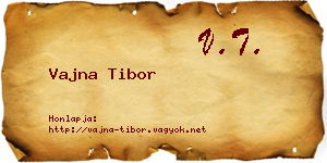 Vajna Tibor névjegykártya